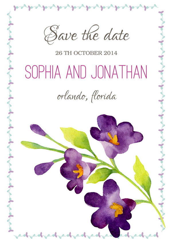 紫色的花朵插图图片