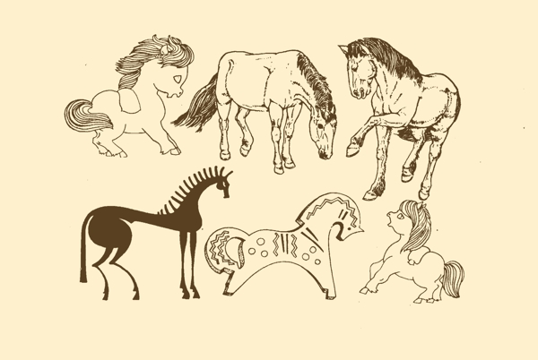 動物圖案馬圖片