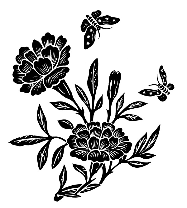 清代花鳥圖案中國(guó)傳統(tǒng)圖案0024