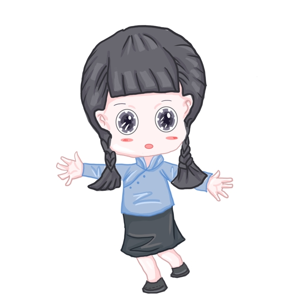 Q版女生元素可商用