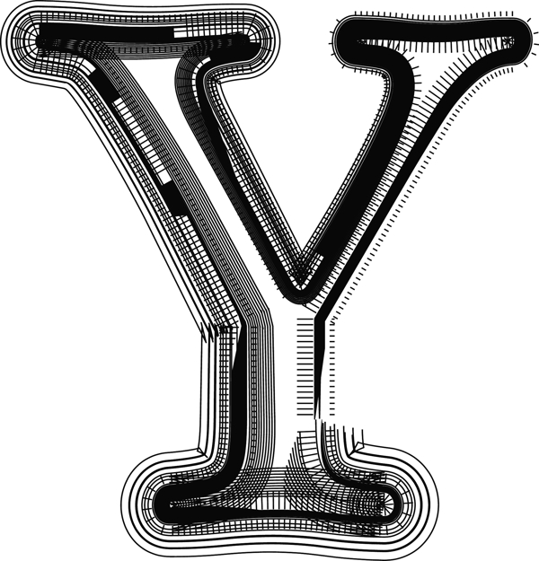 字體說明字母Y