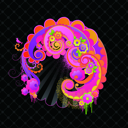 歐美花紋3559矢量EPS