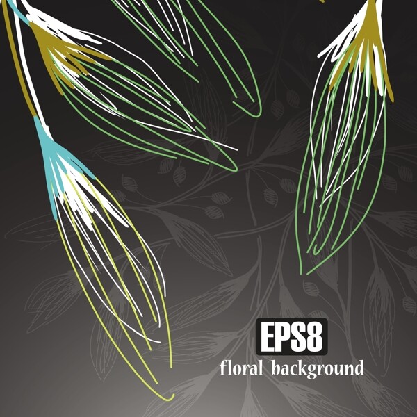 歐美花紋2067矢量EPS