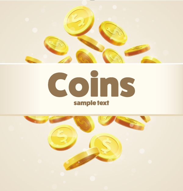 高質(zhì)量金幣素材矢量文件