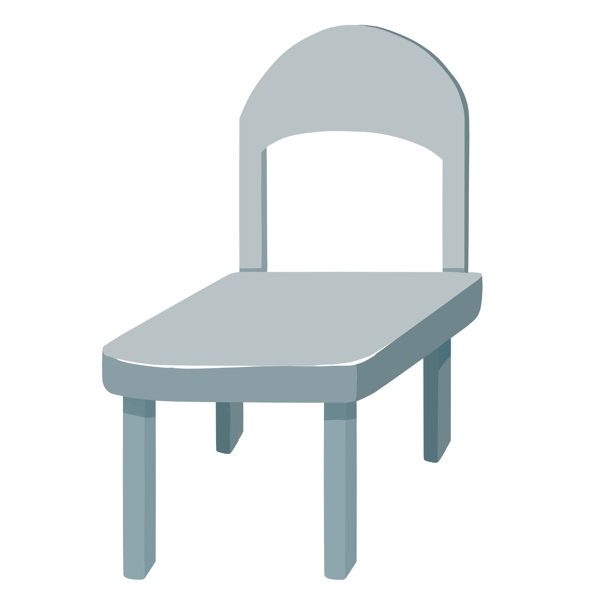 银灰色的家具椅子插画