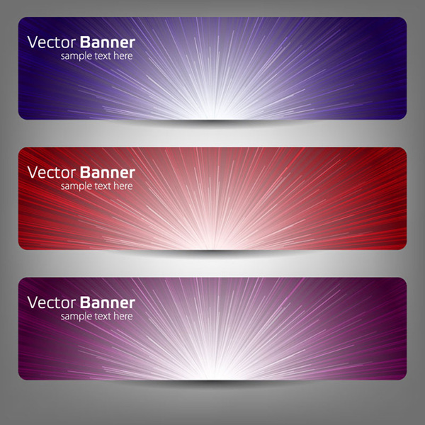 簡潔光線煙花banner
