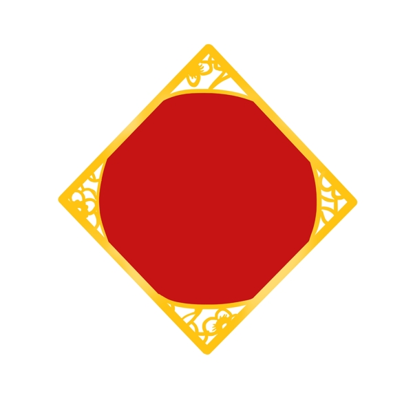 圓形立體邊框插畫