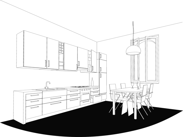 厨房餐厅室内设计图图片