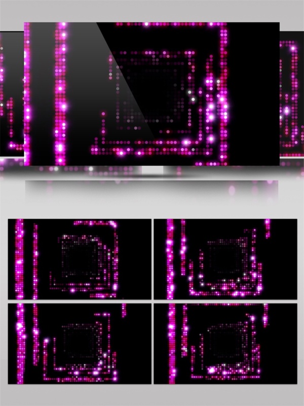 紫色光束方块视频素材