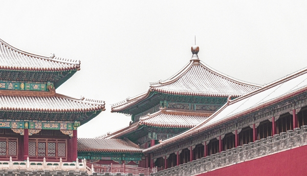 古城古建筑北京故宫雪景图片