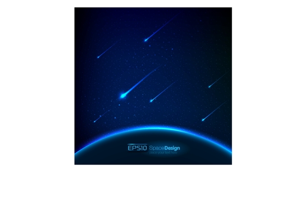 夢幻流星雨星空背景圖片