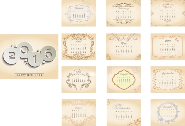 2016臺(tái)歷設(shè)計(jì)