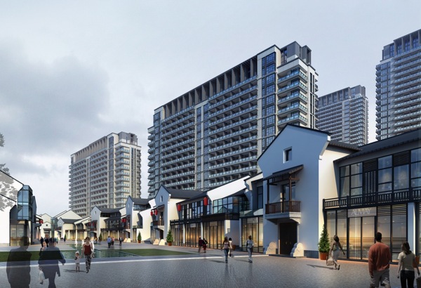沿街商業(yè)古建圖片