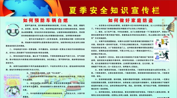 安全知識(shí)宣傳欄圖片