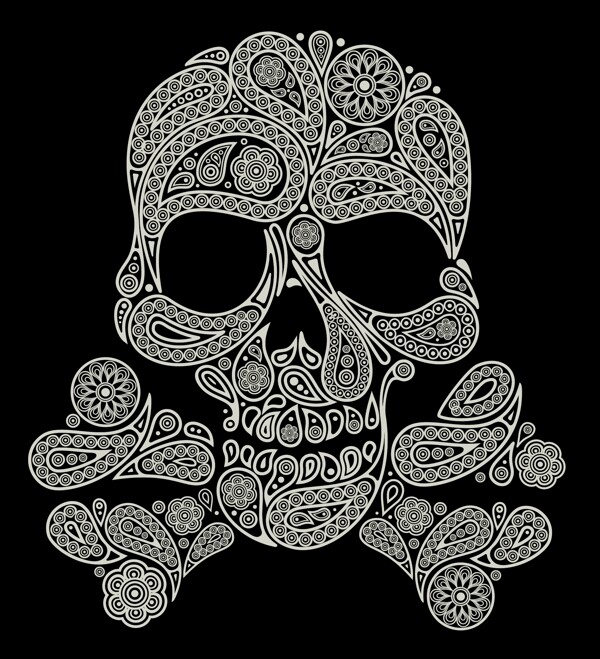 骷髏插畫矢量素材03