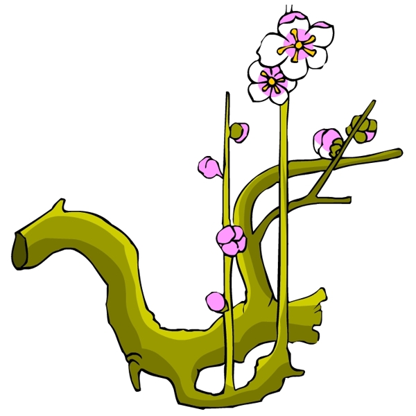 花卉古典插畫