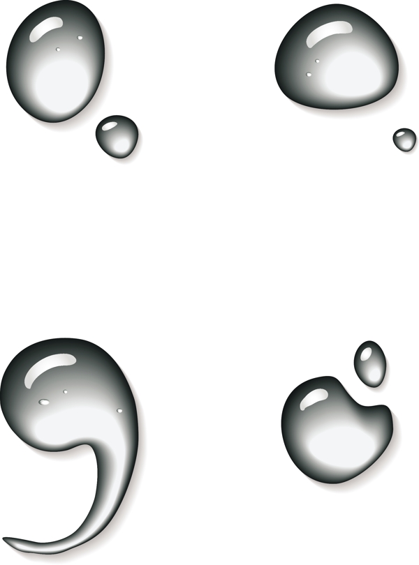 矢量水滴逗號素材設(shè)計