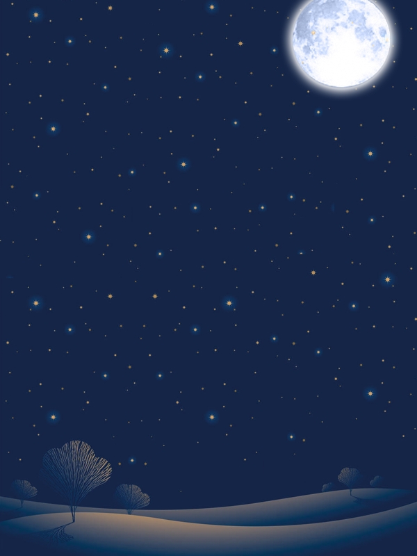 冬季星空?qǐng)A月背景