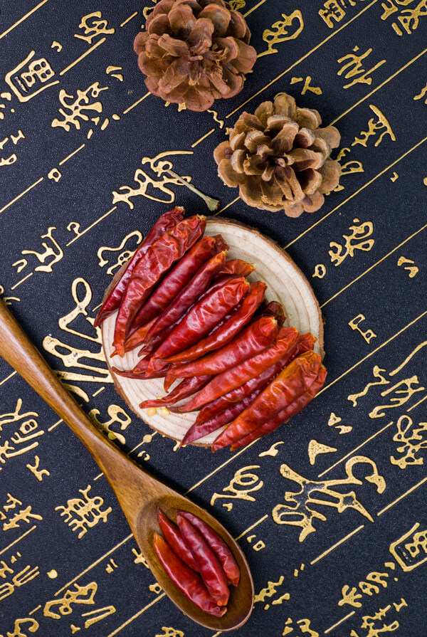 红椒辣椒配料食材背景海报素材图片