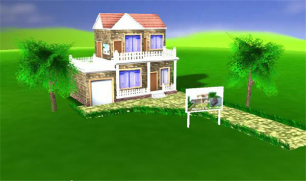 绿色自然房屋游戏模型