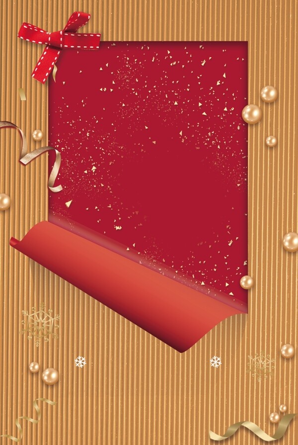 红色快乐平安夜圣诞节广告背景
