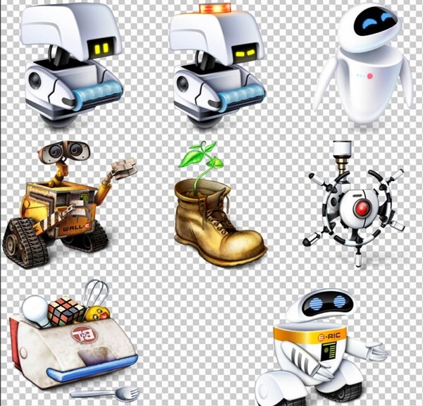 机器人WALLE透明背景免扣