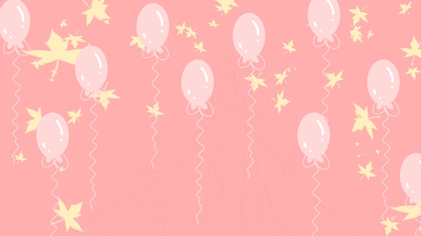 粉色手绘气球背景设计