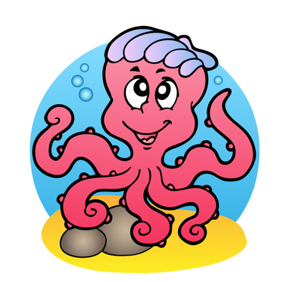 矢量海洋魷魚EPS