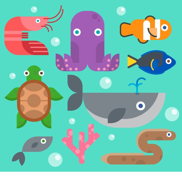 卡通魚類