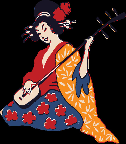 藝妓打三味夾藝術(shù)