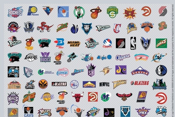 NBA球队Logo矢量图设计图
