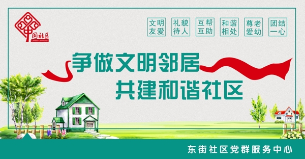 社區(qū)樓道展板