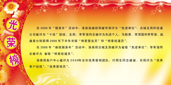 光榮榜展板圖片