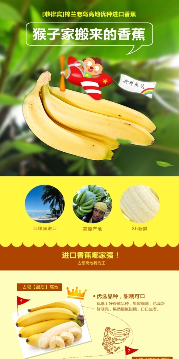 香蕉詳情頁