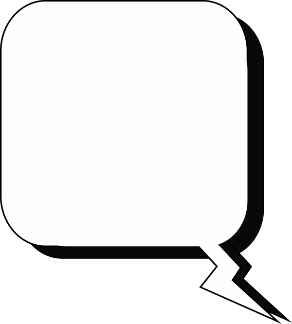 黑白簡約對話框氣泡設(shè)計(jì)元素