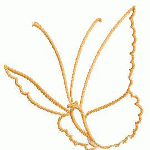 绣花动物蝴蝶色彩单色免费素材