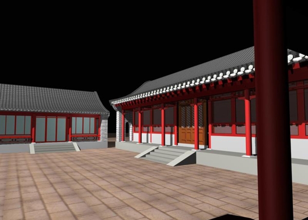 中国古建筑3d模型图片