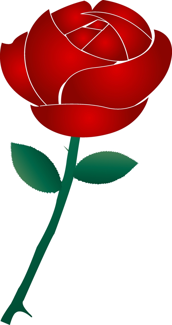 情人节玫瑰花元素渐变形状矢量创意套图