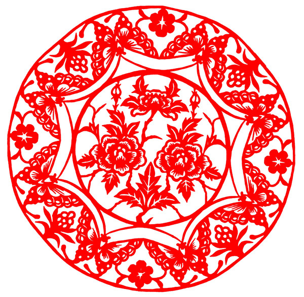 圓形窗花剪紙民間美術(shù)0063