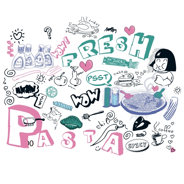 印花矢量圖女童T恤圖案可愛卡通人物免費(fèi)素材