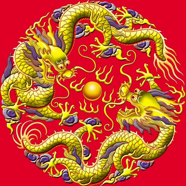 雙龍戲珠圖片