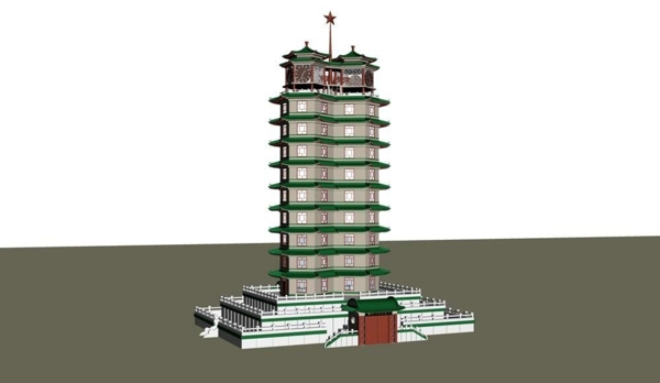 郑州二七塔3d模型