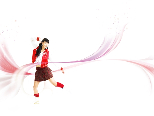 跳躍美女
