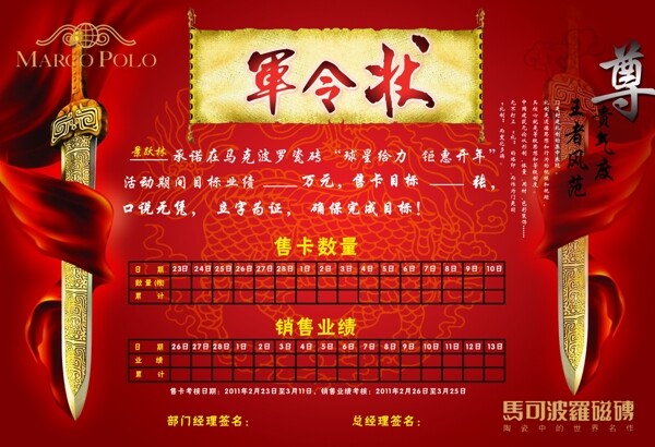 銷售軍令狀