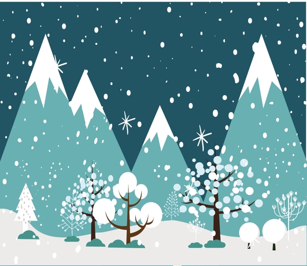 冬季雪上背景圖