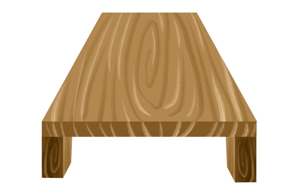 木质桌子卡通插画