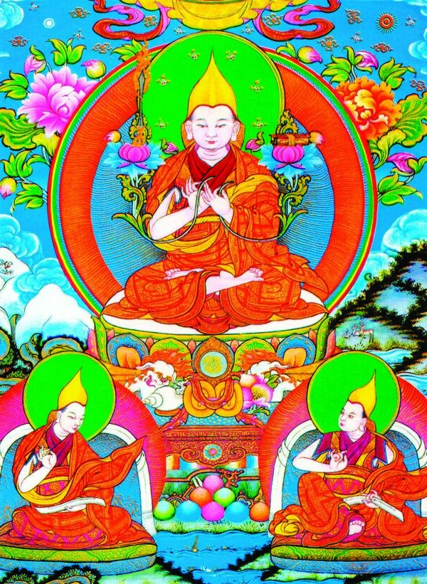 藏传佛教唐卡宗可巴图片
