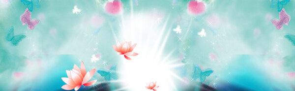 香水藍色清新背景banner