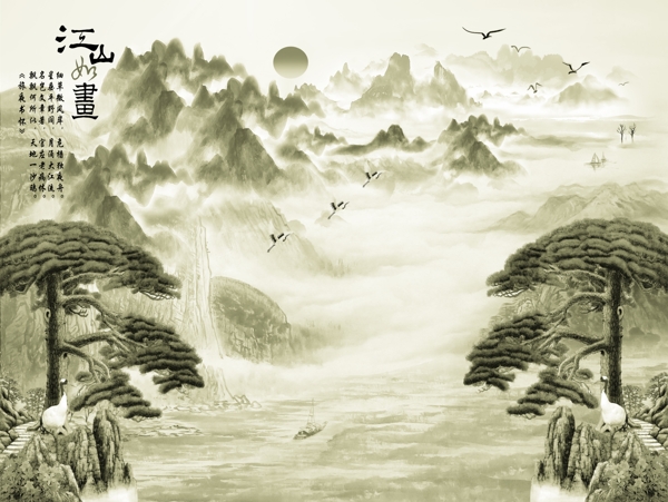 新中式背景墻