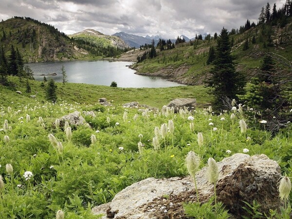 美丽高原湖泊风景图片